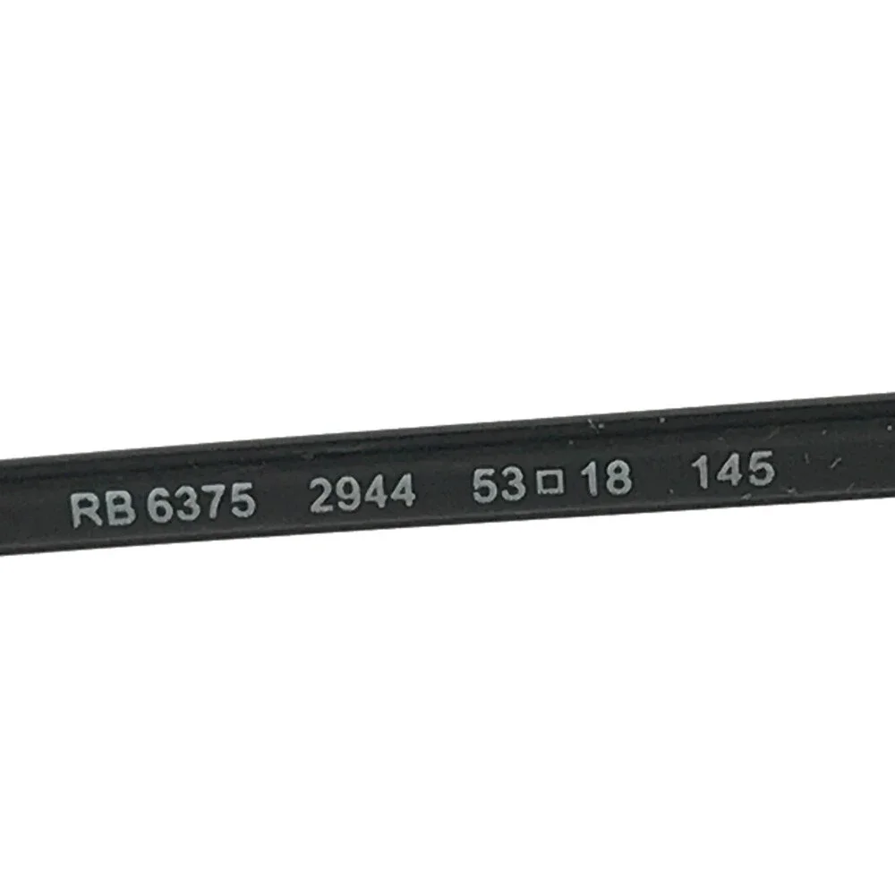 Ray-Ban Eyeglasses Frames RB6375 2944 Polished Black Round Full Rim 53-18-145